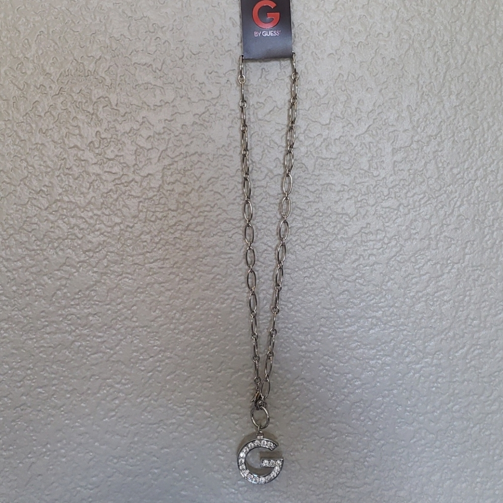 Guess silver necklace NWT